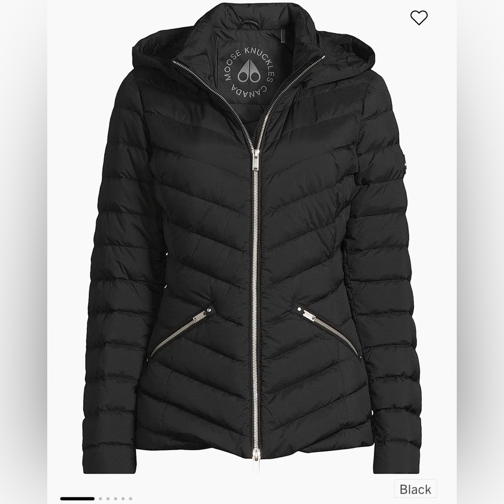 Moose Knuckles Quilted Burgandy Air down jacket